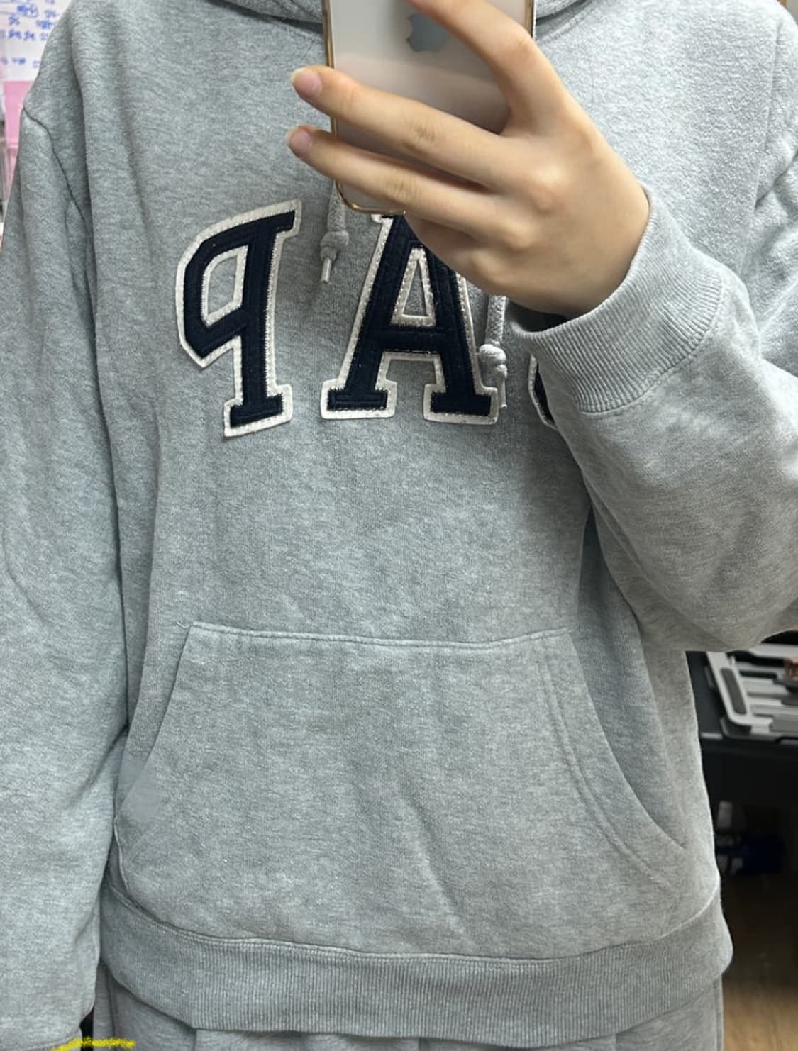 갭 후드티 그레이 xs 상품이미지2