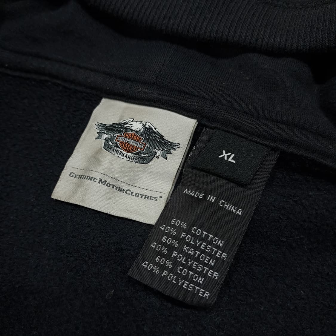 CL342 XL 할리데이비슨 코튼폴리 110주년기념스터드 블랙 후드집업 상품이미지3