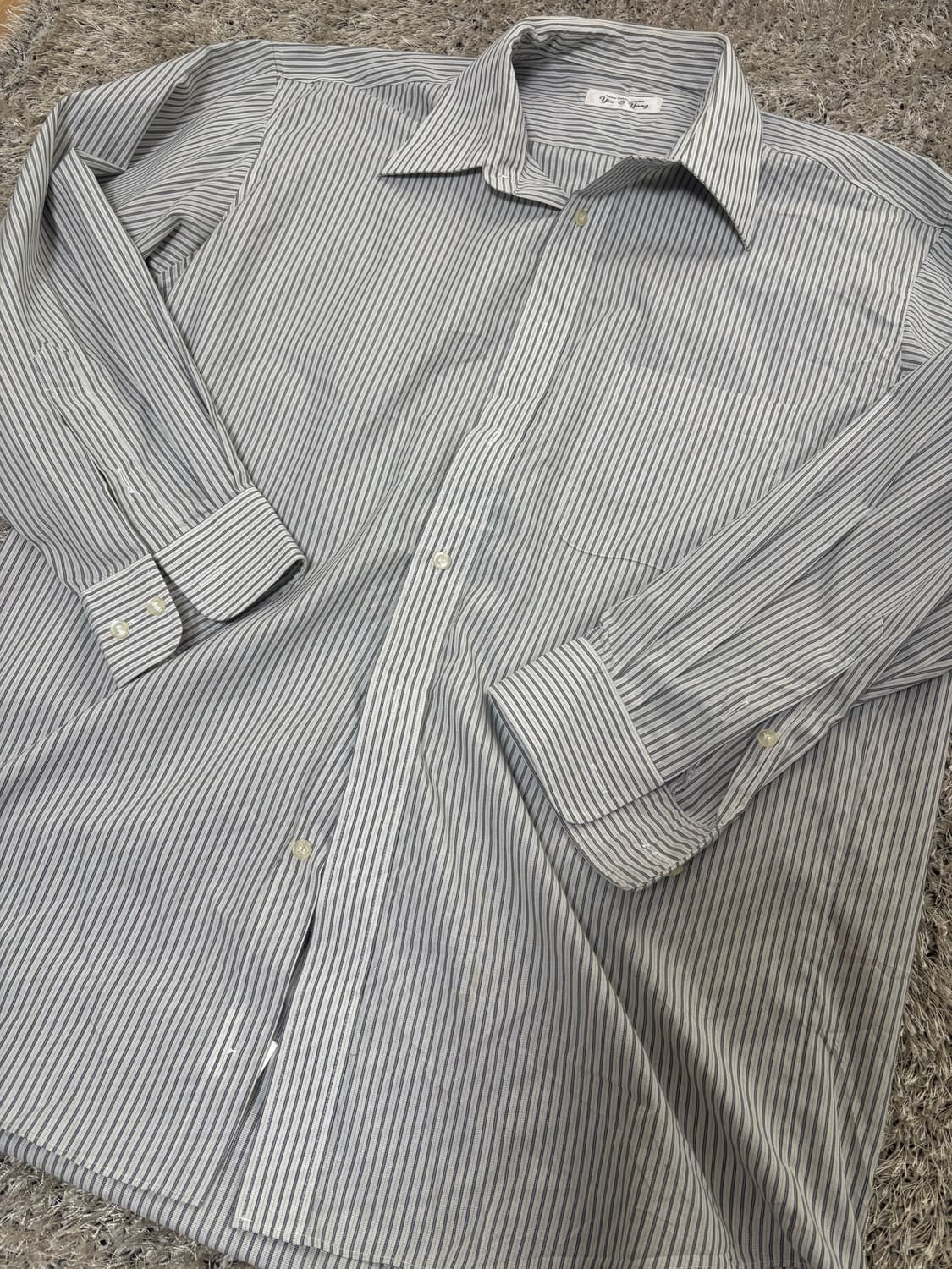 일본판 YIN&YANG 스트라이프 셔츠 사이즈 105 상품이미지2