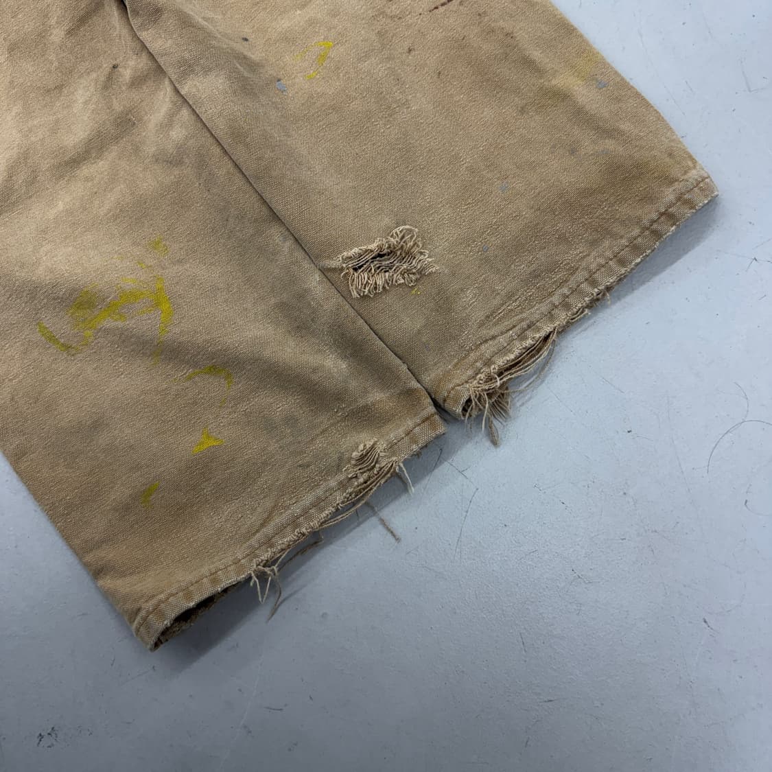 칼하트 OG 가죽패치 카펜터 하드 페이딩 덕캔버스 와이드 워크팬츠 상품이미지6