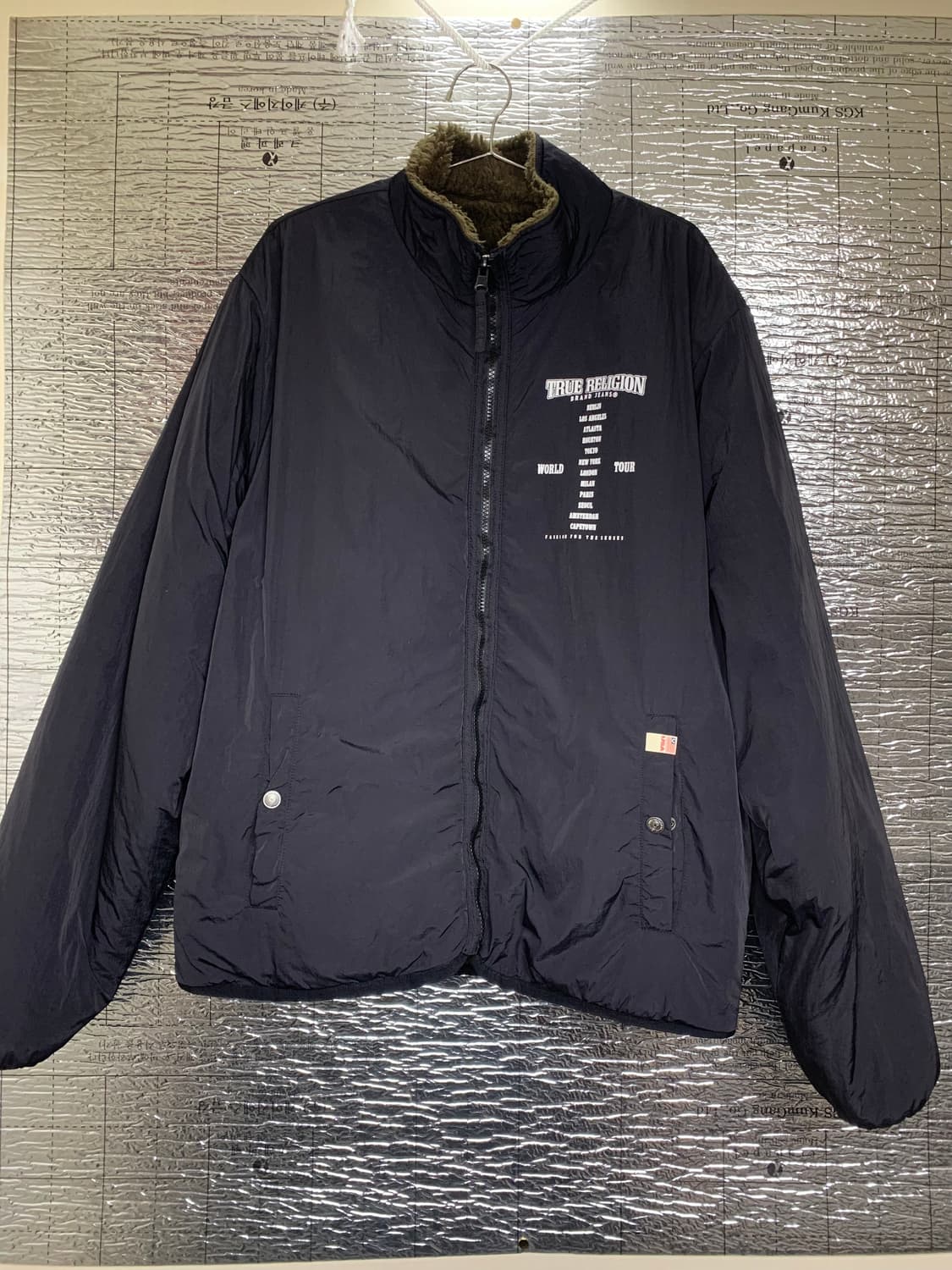 트루릴리젼 O.G 로고 리버시블 플리스 자켓 카키 상품이미지3