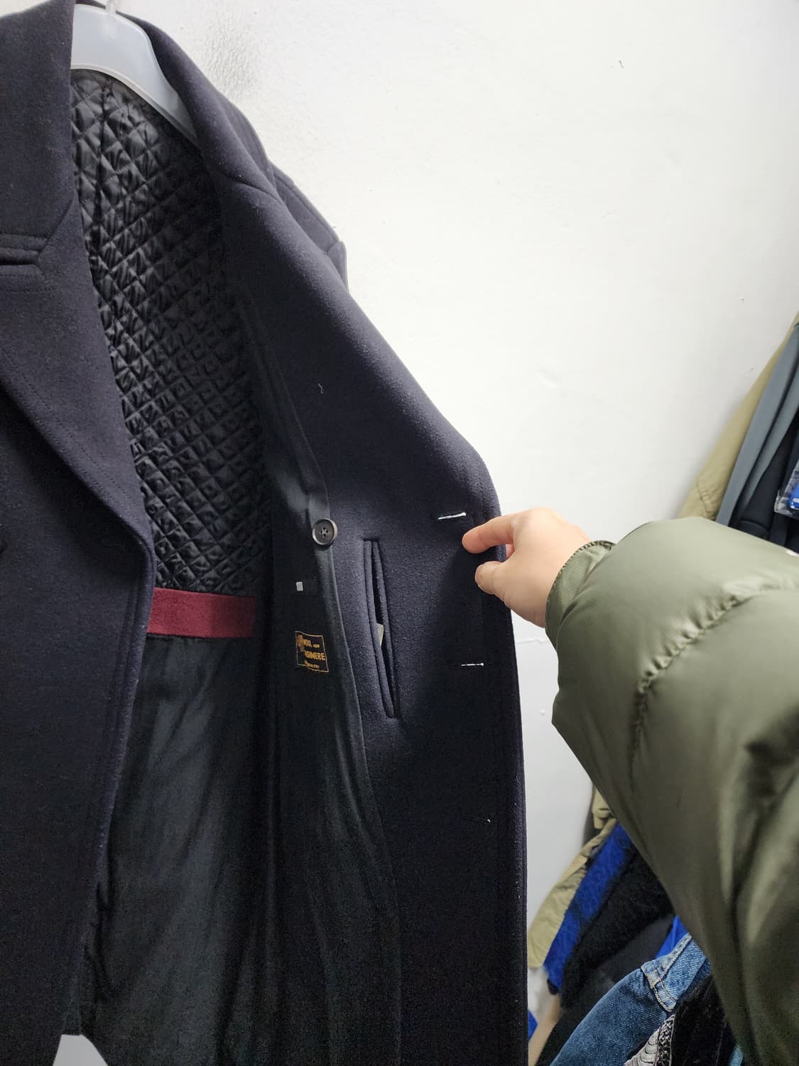 시스템 울 캐시미어 더블 브레스티드 코트 100 상품이미지6