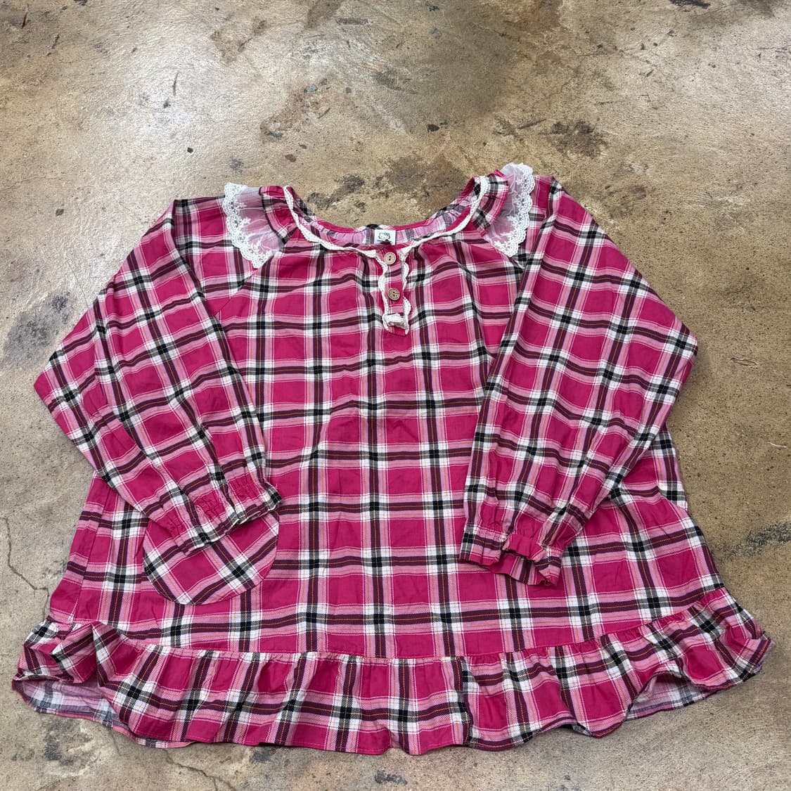 헬로키티 체크 파자마 잠옷  상품이미지2