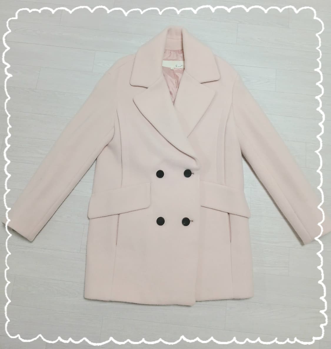 지컷 연핑크 반코트 베이비핑크 딸기우유 코트 상품이미지1