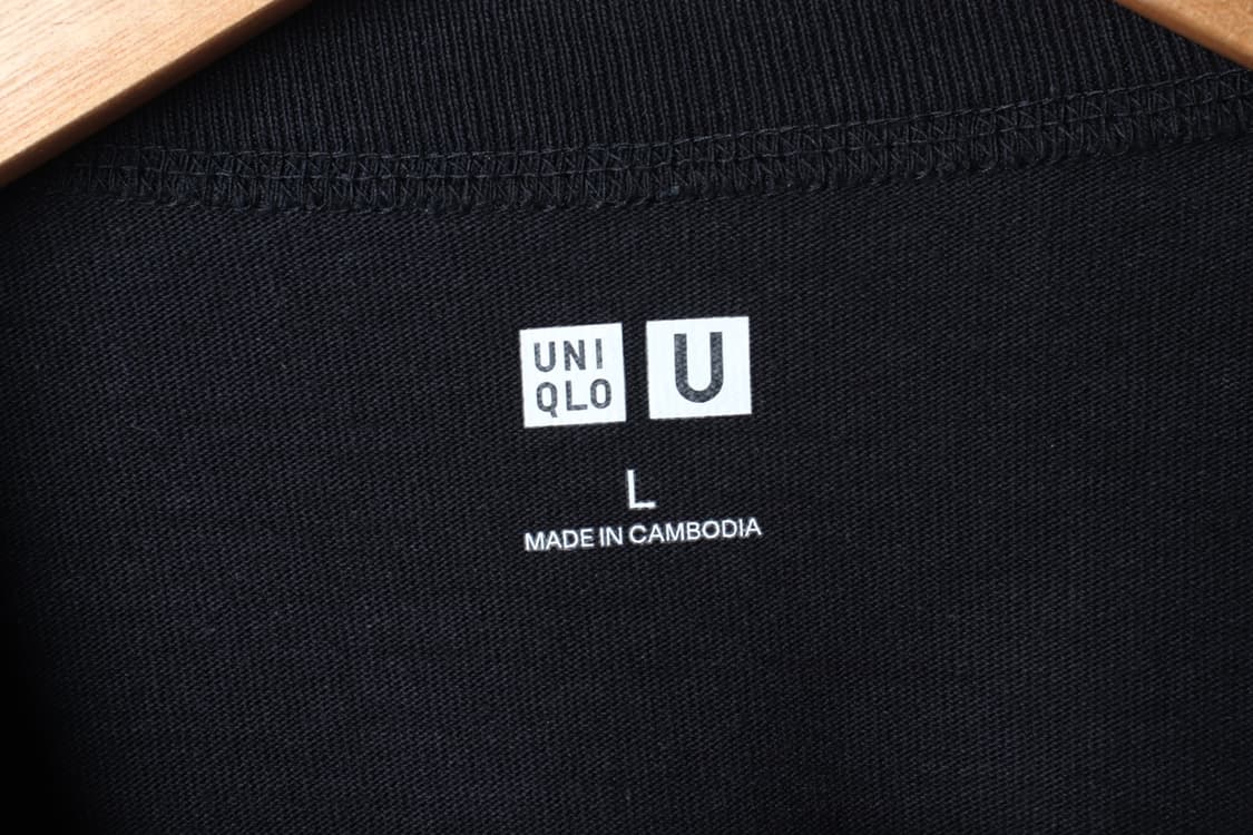 (L-XL) 유니클로 반팔 티셔츠 U라인 무지 블랙 헤비-H3H33750 상품이미지5