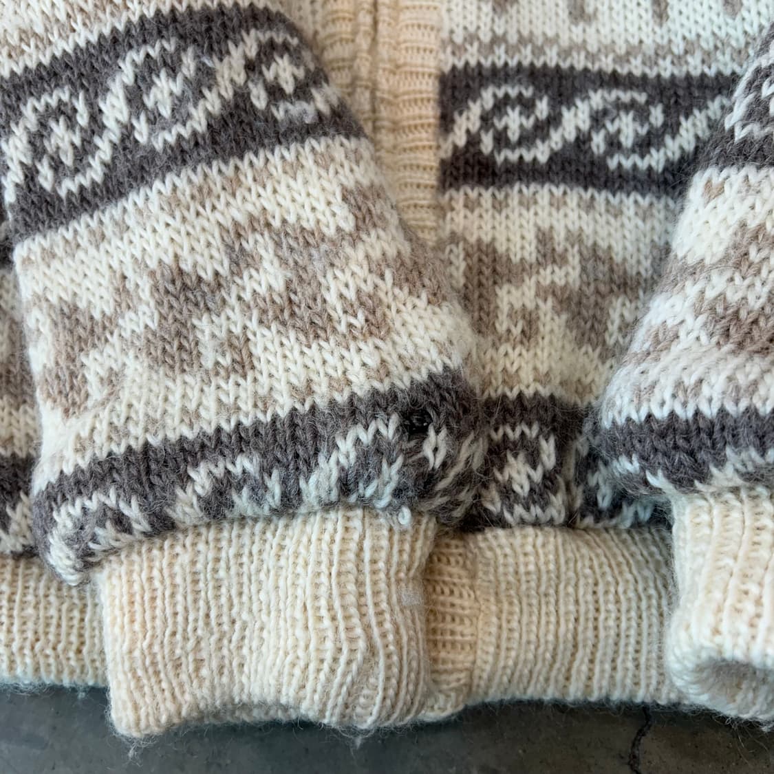 노르딕패턴 니트 후드집업 상품이미지5