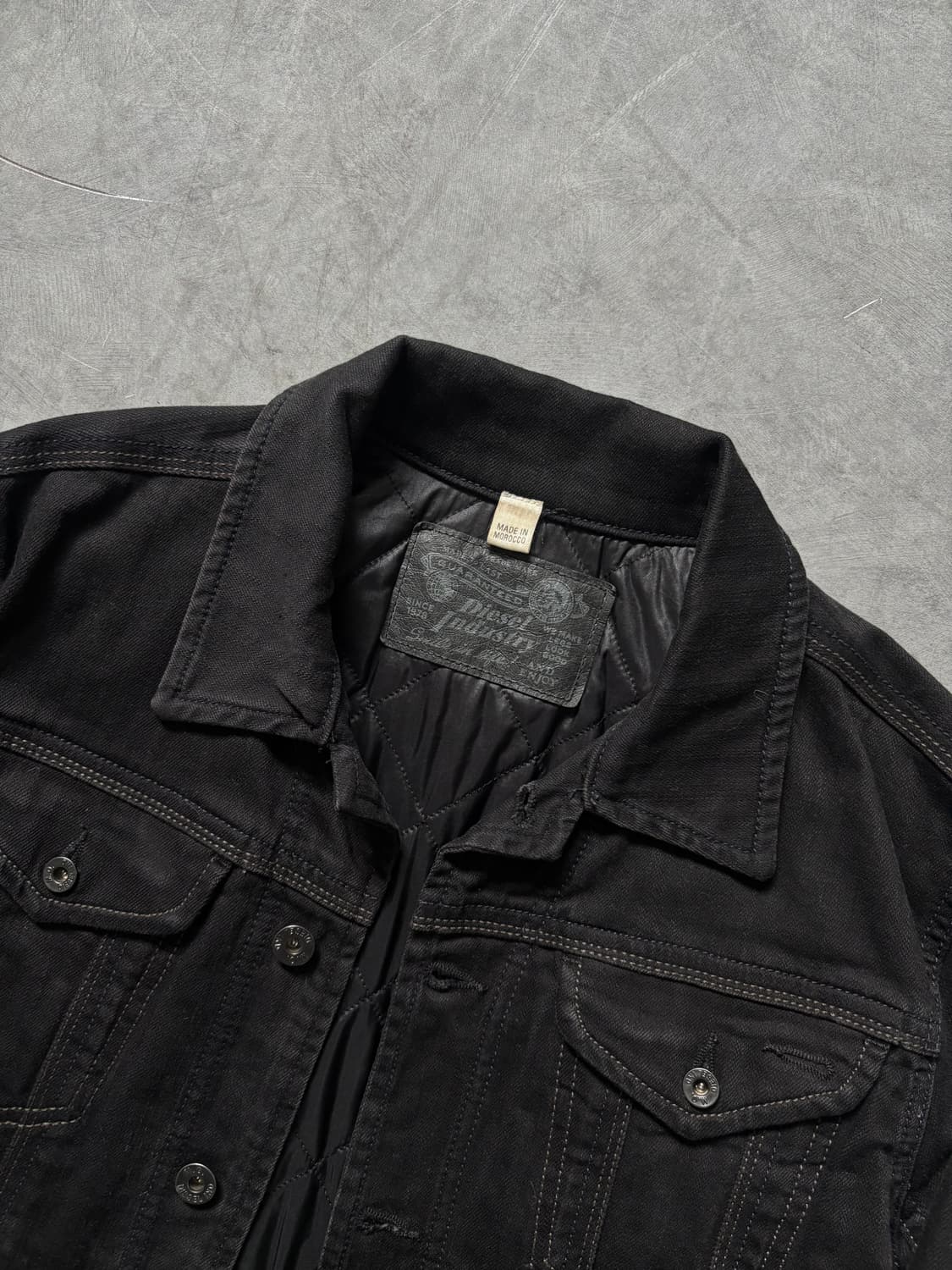 Diesel 디젤 퀼티드 블랙 트러커 자켓  상품이미지4