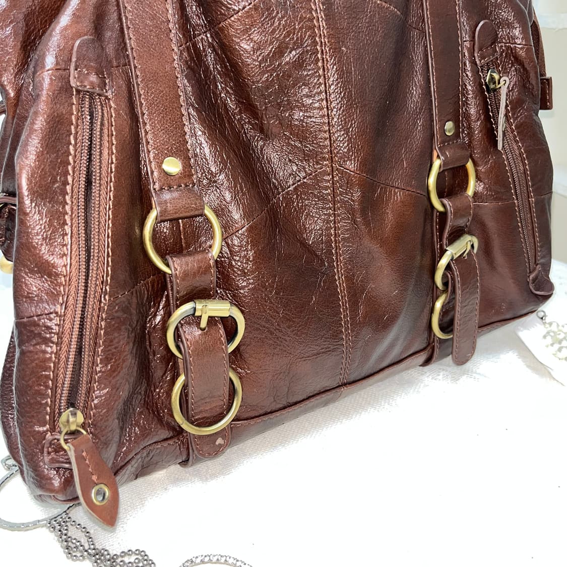 빈티지 브라운 숄더백 상품이미지2