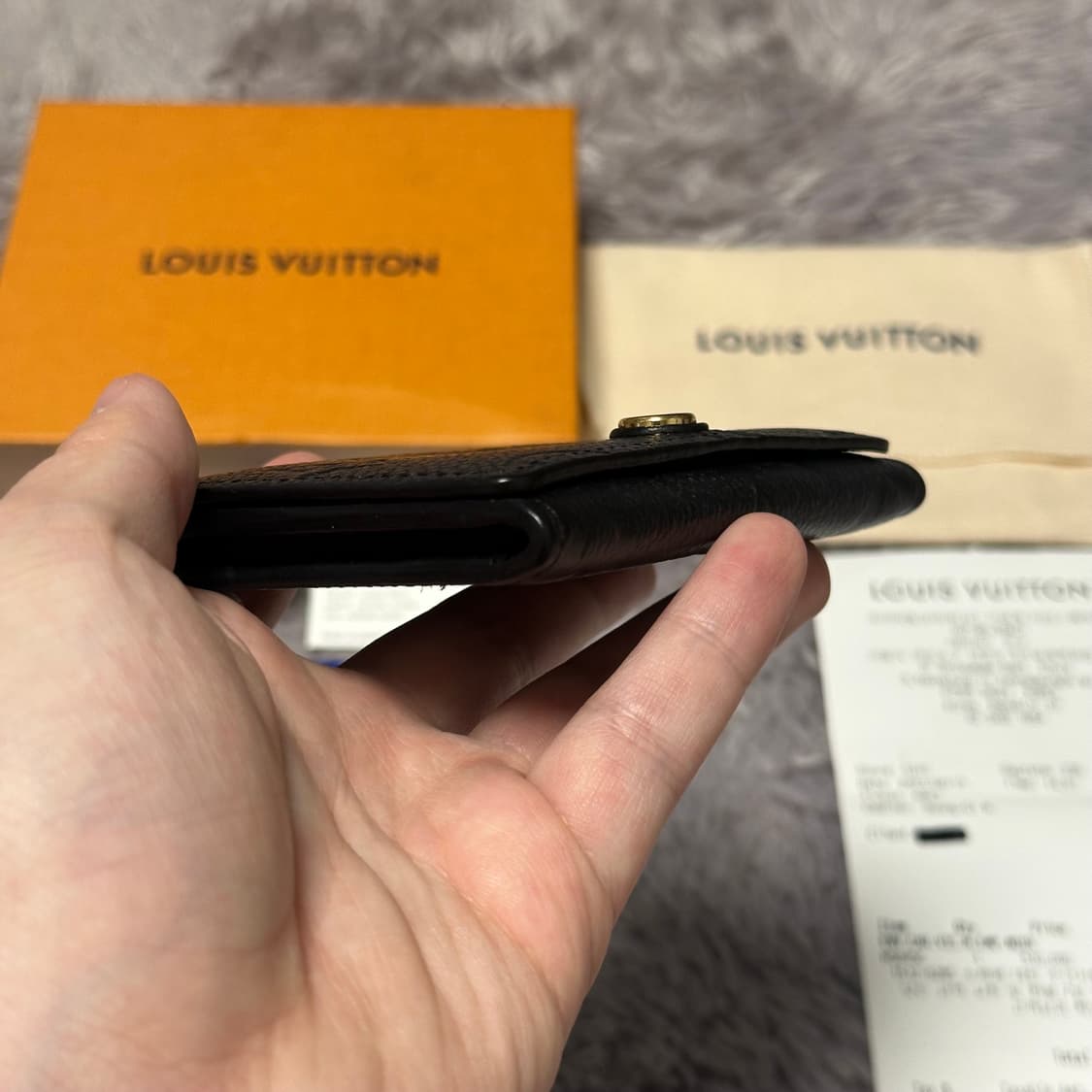 [풀구성] 루이비통 앙프렝뜨 카드지갑 블랙 상품이미지6