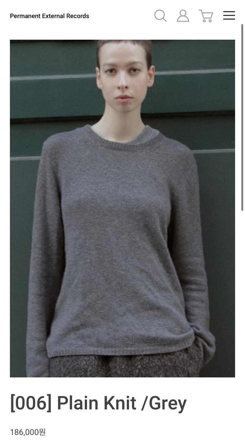 Mudule Plain Knit grey 상품이미지1