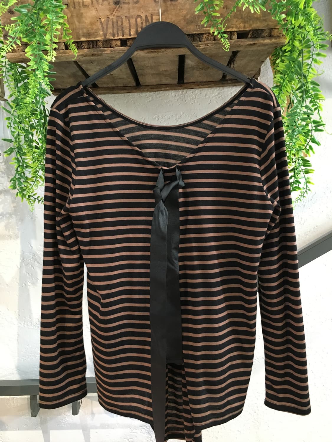 빈티지 브라운 스트라이프 코디세트 상품이미지4