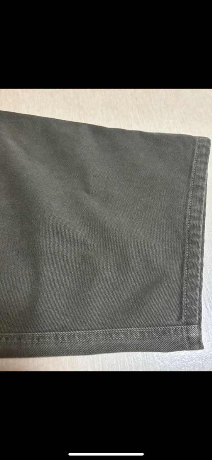 노이어포우먼 커브드 데님 와이드팬츠 카키 상품이미지3