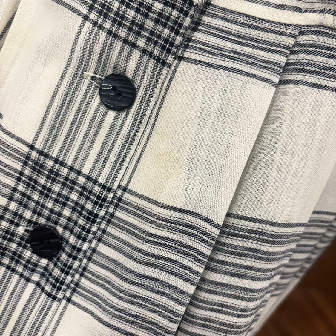 버버리 런던 롱 원피스 카라넥 버튼 클로징 체크 패턴 디테일 그레이 상품이미지8