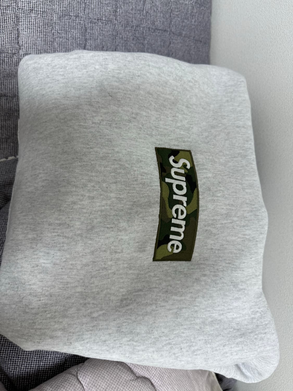 [M]슈프림 카모 박스로고 애쉬그레이 후드 상품이미지8