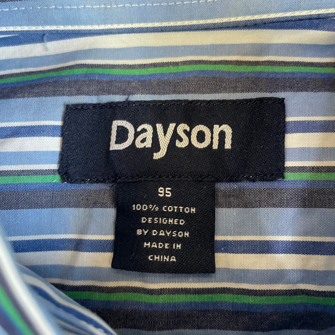 Dayson 블루 스트라이프 원포켓 긴팔 셔츠 95 상품이미지7