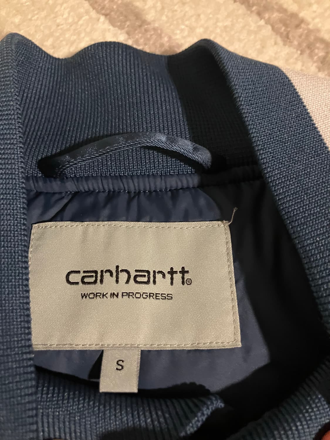 칼하트wip 리그 자켓 스타디움자켓 바시티자켓 네이비 S 상품이미지2