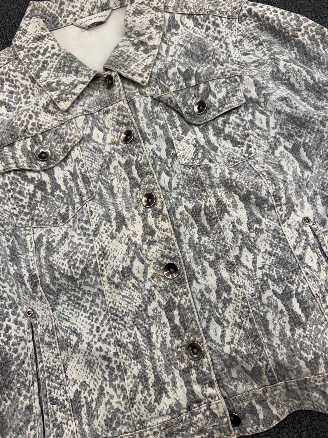 OS)Christopher&Banks 스네이크 트러커 데님 자켓 상품이미지3