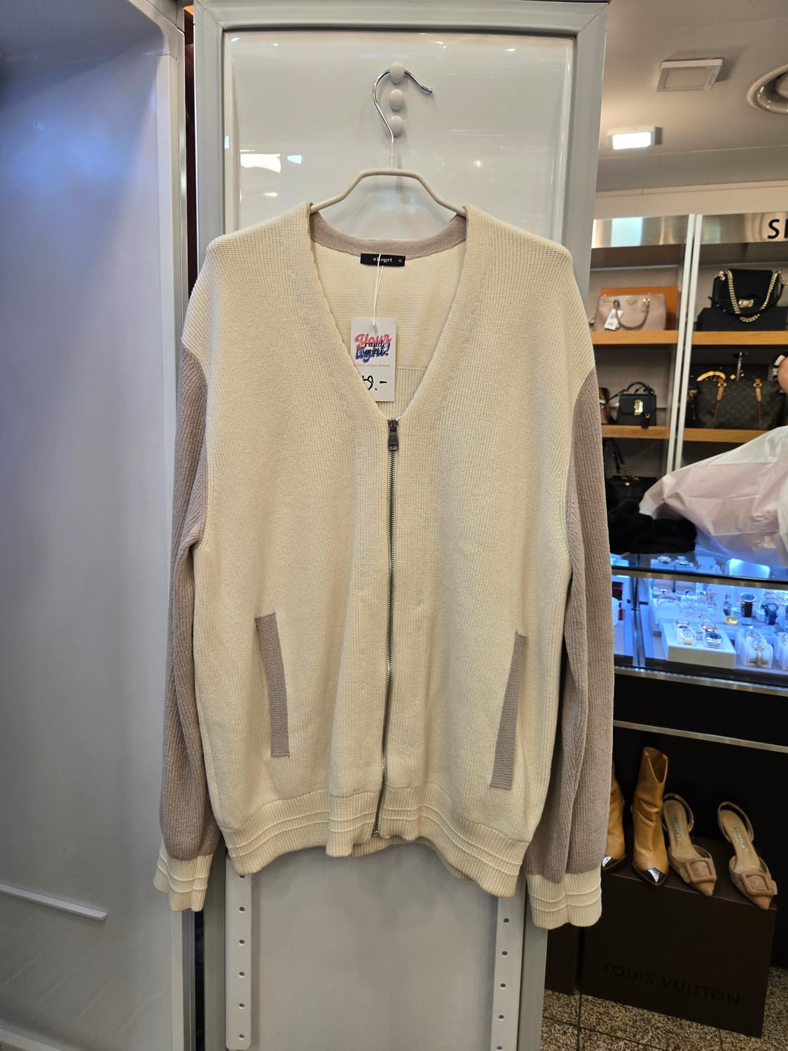 ALLEGRY 알레그리 투톤 니트 집업 가디건 상품이미지1