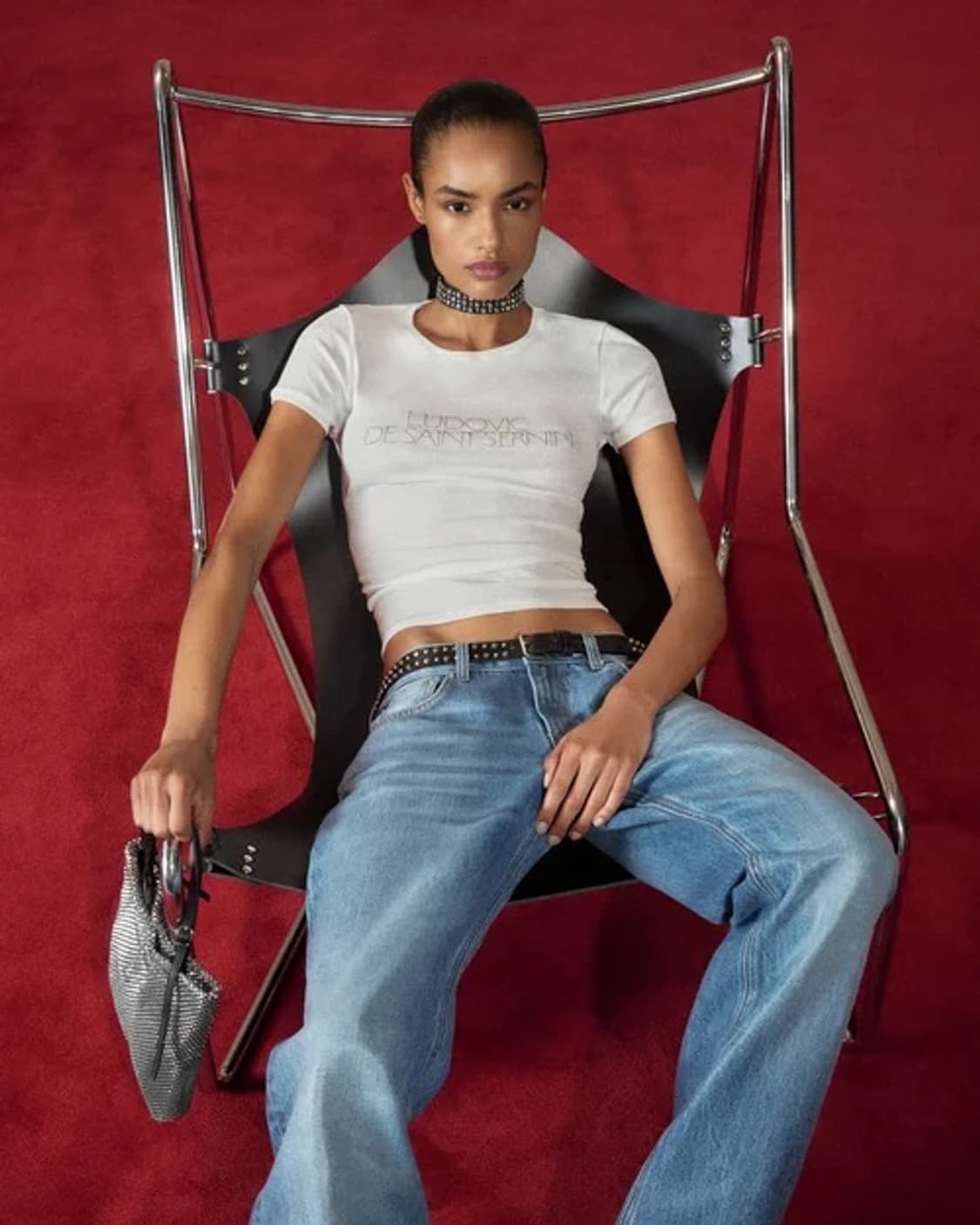 Ludovic de Saint Sernin 슬림 스키니 코팅진 데님팬츠 상품이미지5