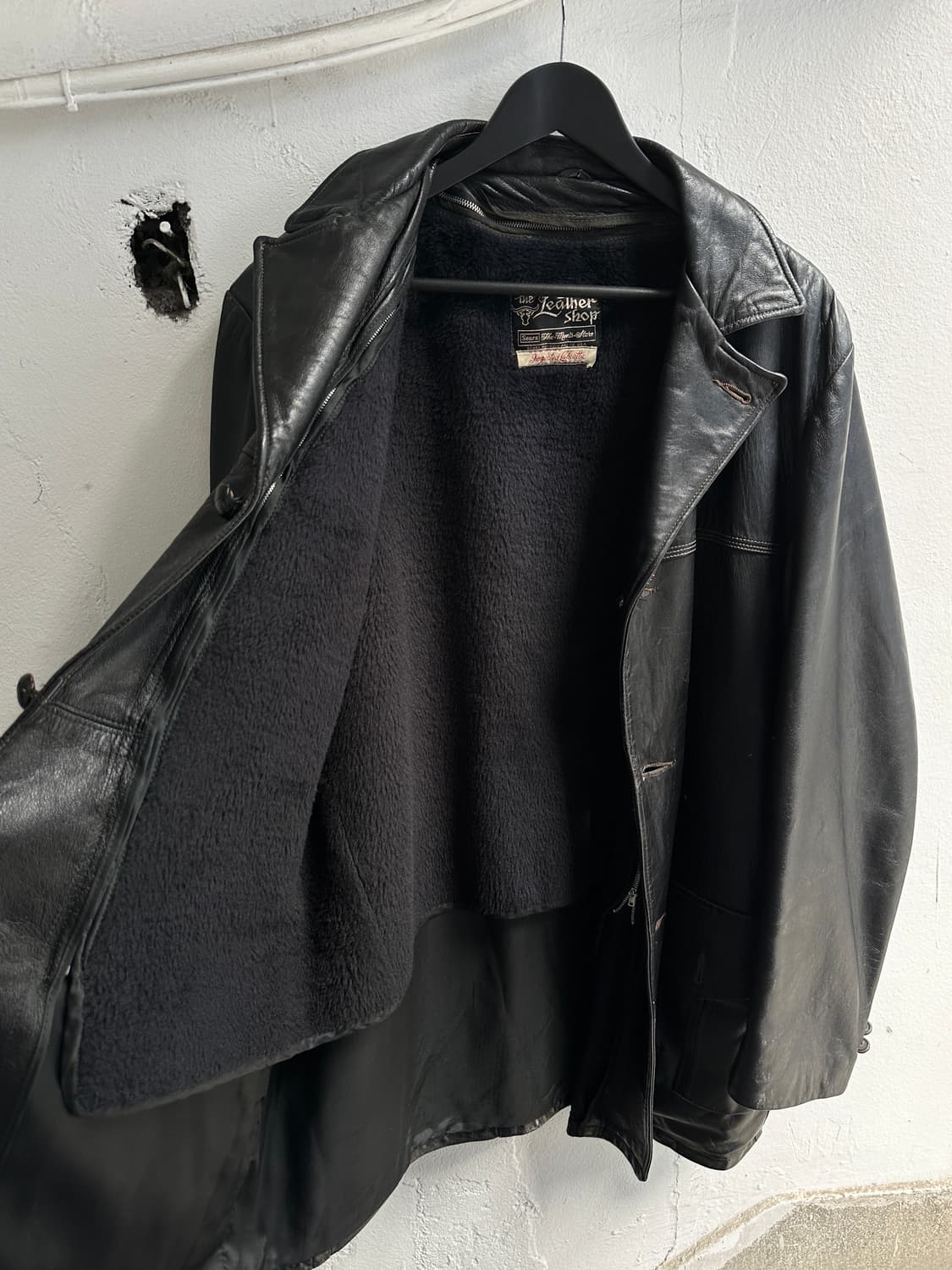 80's 빈티지 Sears 시어스 레더 코트 상품이미지7