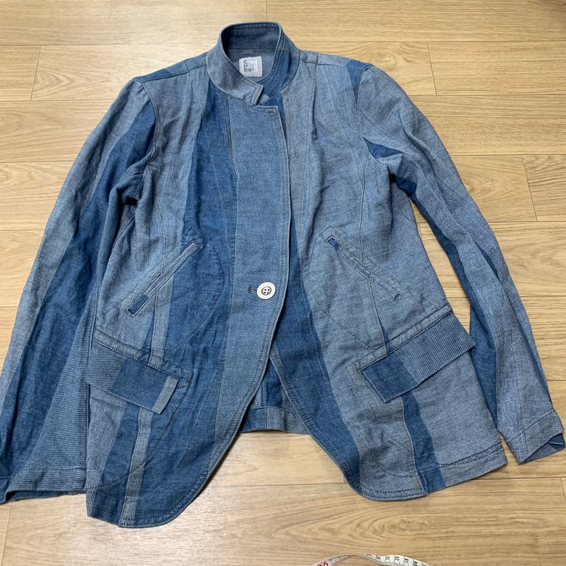 40-90)Cube-cube 패치워크 빈티지 데님자켓 상품이미지2