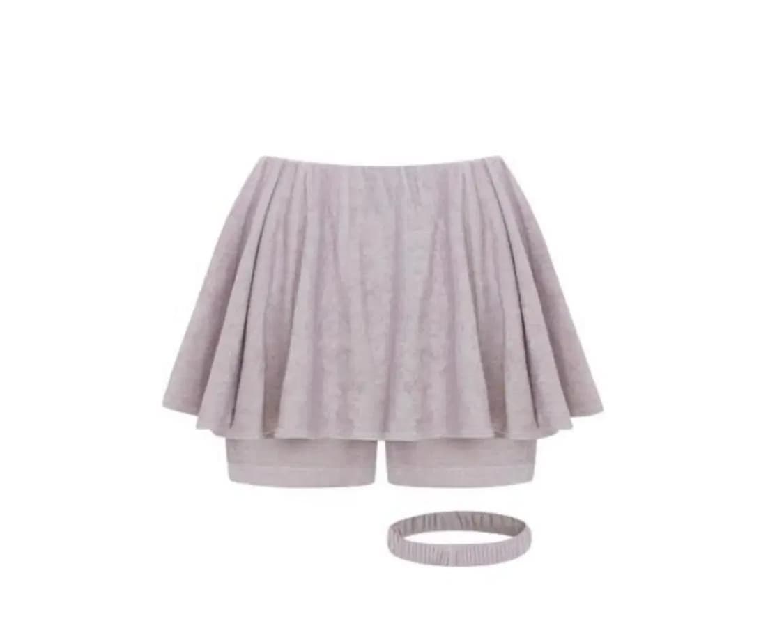 (구해요) pull on skort with garter belt 상품이미지1