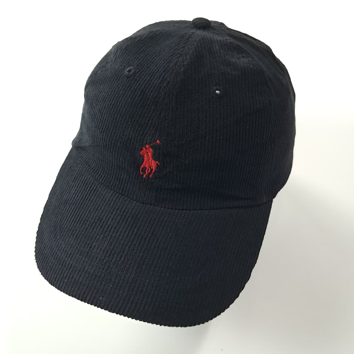 CK429 L 폴로 코듀로이 레드 포니 블랙 볼캡 모자 상품이미지2