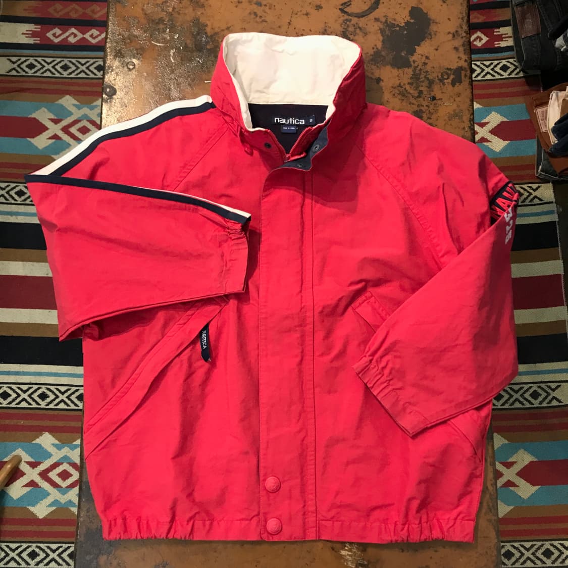 노티카 레드 집업 윈드브레이커 블루종 자켓 남성 102 여성 프리사이즈 상품이미지1