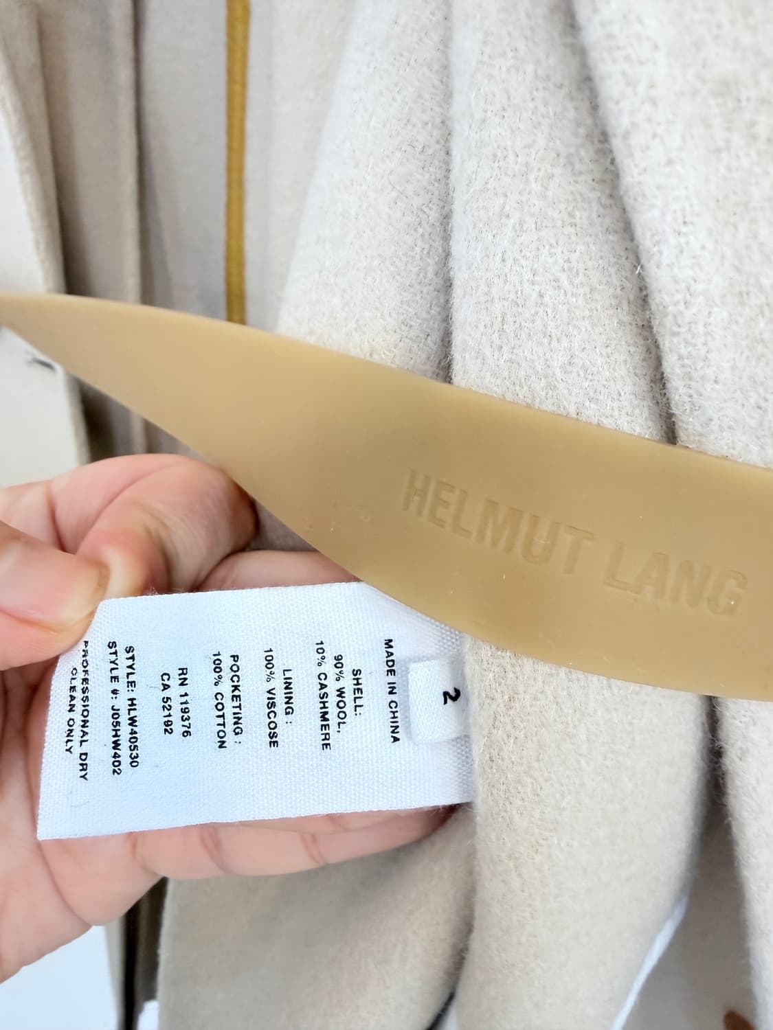 헬무트랭 울캐시 롱 코트 55-66 상품이미지10