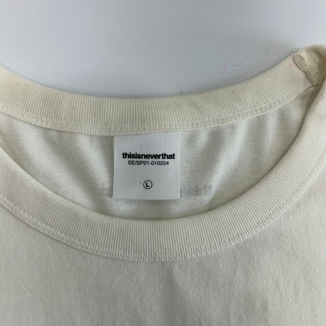 Thisisneverthat 디스이즈네버뎃 블랙 로고 아이보리 롱슬리브 상품이미지6