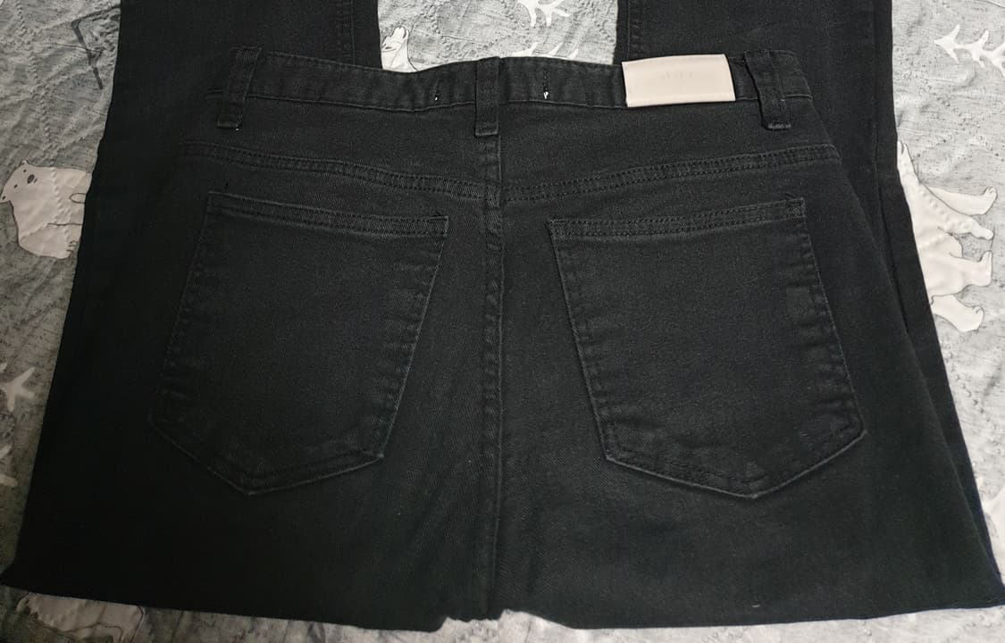 OOTJ 슬림핏 스판 부츠컷 밑단컷팅  블랙진 (L) 상품이미지3