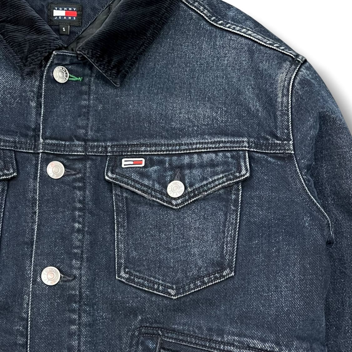  타미힐피거 코듀로이 카라 데님 트러커자켓 y14116 상품이미지5