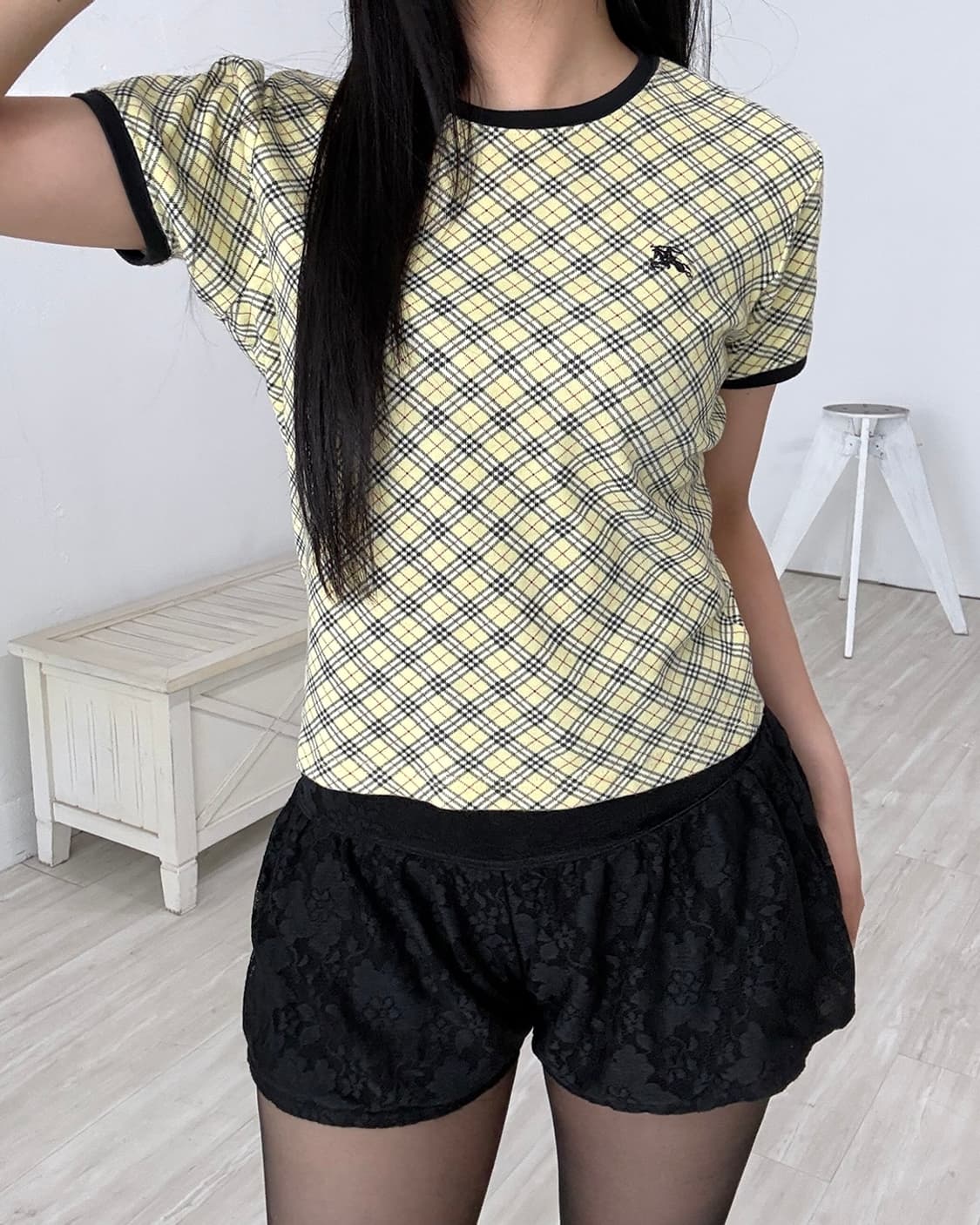 Burberry Lemon Check Ringer Half Top  상품이미지6