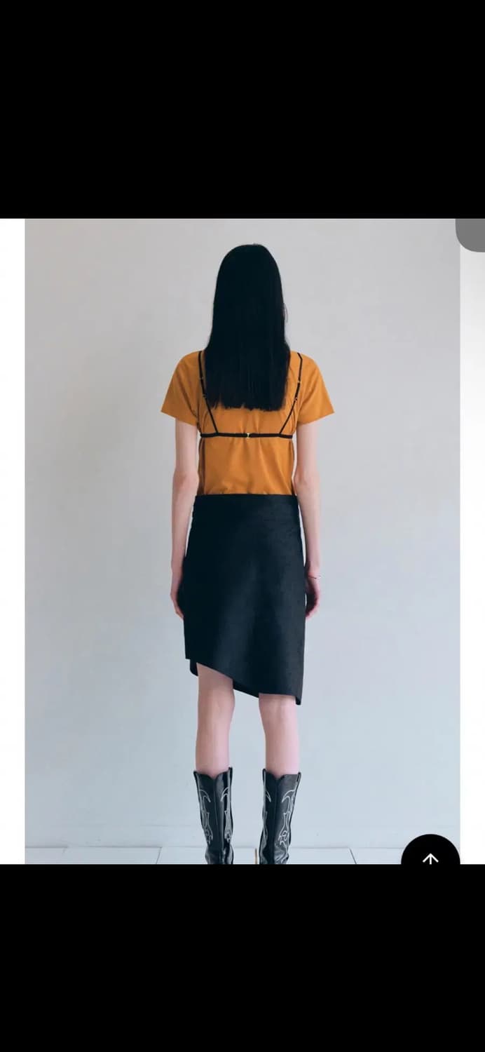 커렌트 빈티지 크랙 버클 스커트 상품이미지2