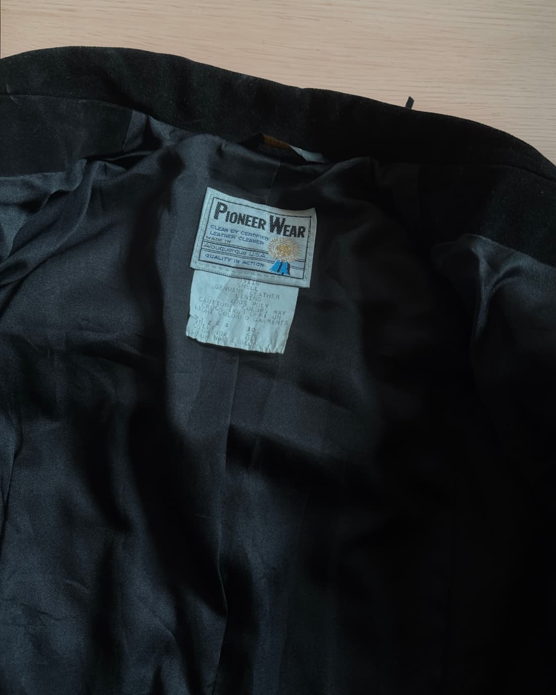 70s Pioneer Wear 프린지 웨스턴 레더 자켓 상품이미지4