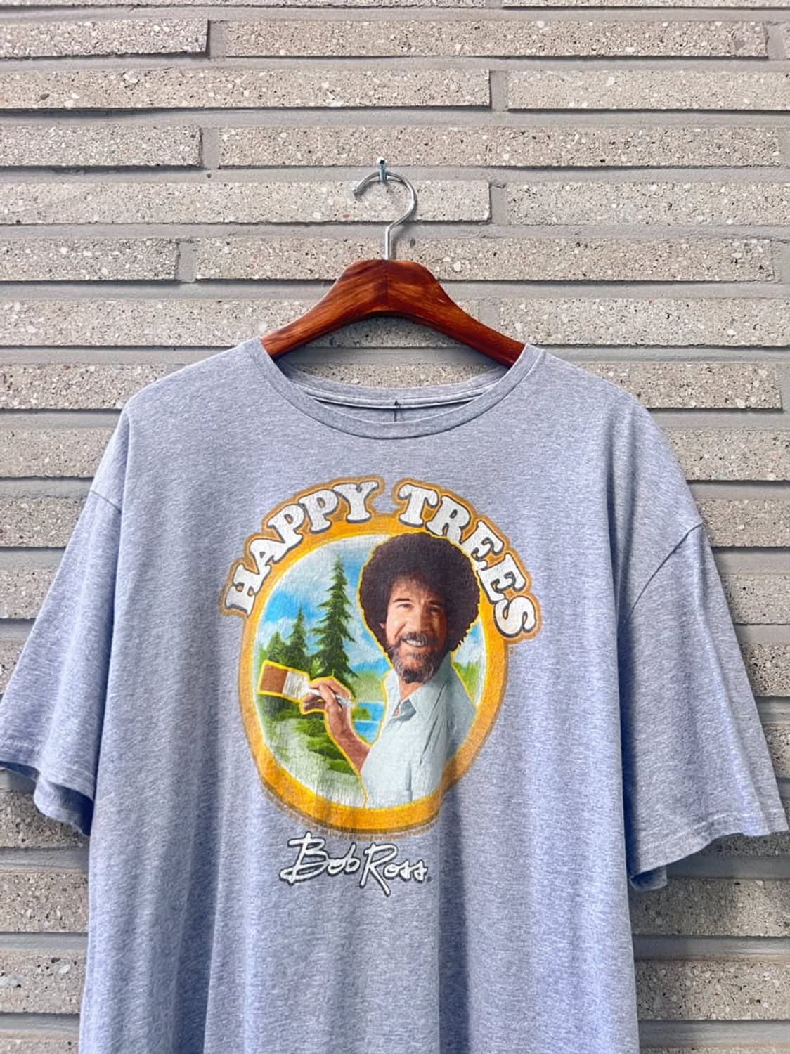 [2XL]Bob Ross 밥 로스 HAPPY TREES 프린팅 티셔츠 상품이미지1