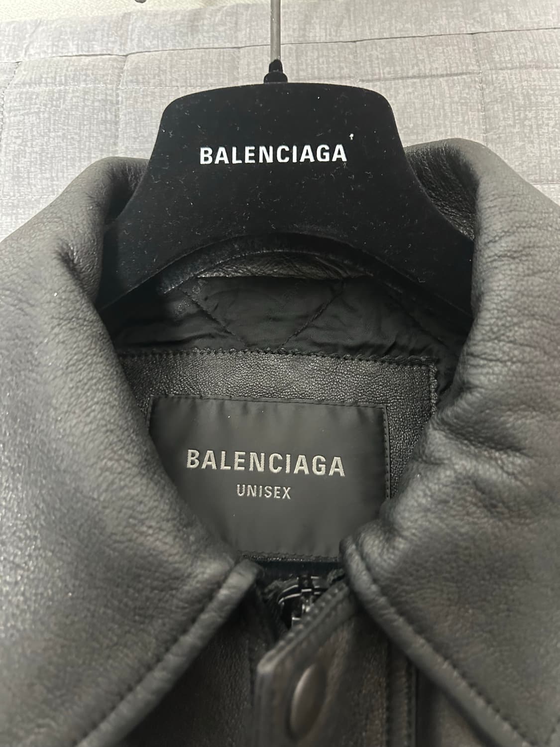 [M] 발렌시아가 레더 택시 블루종 자켓 상품이미지2