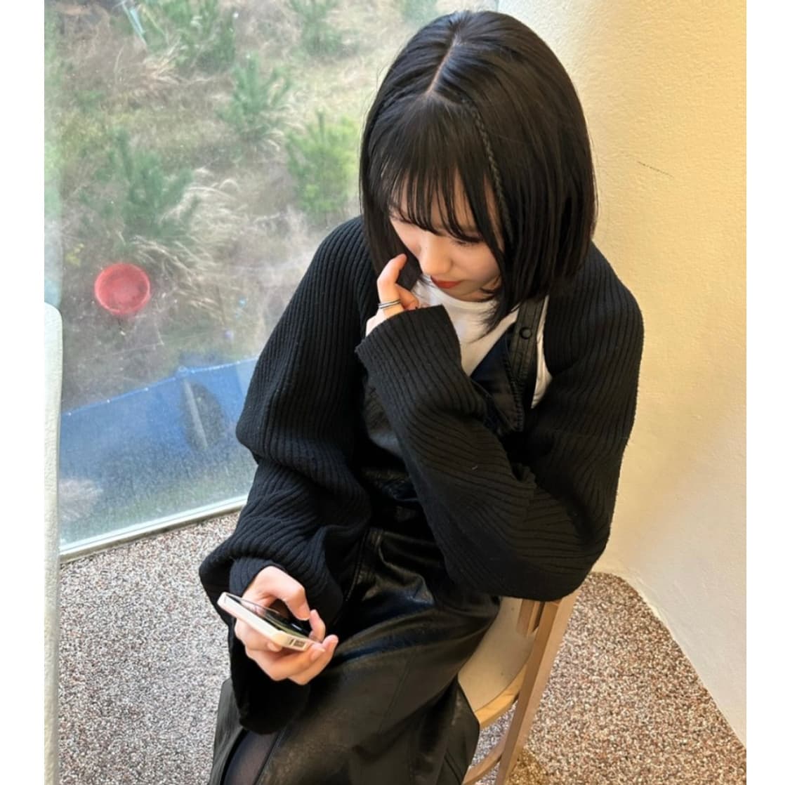 오픈와이와이 더오픈프로덕트 레더 홀터넥 원피스 오픈YY 상품이미지5