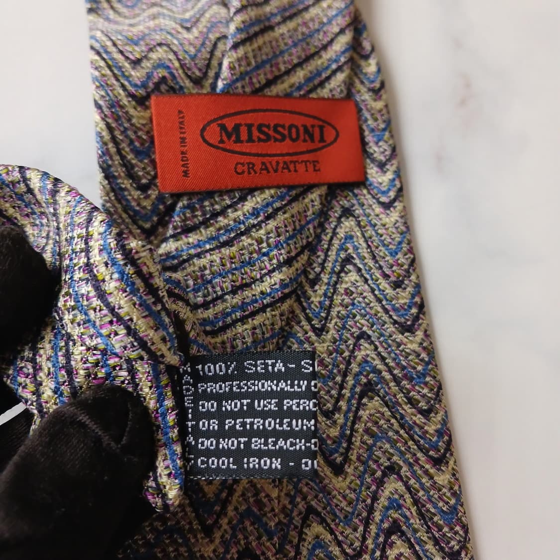 미쏘니 실크 지그재그 자카드 넥타이 8.8cm A+등급 A19521
 상품이미지9