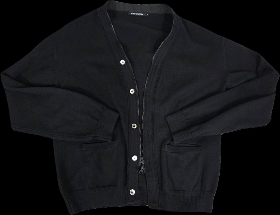 해칭룸 zip cardigan black 상품이미지3