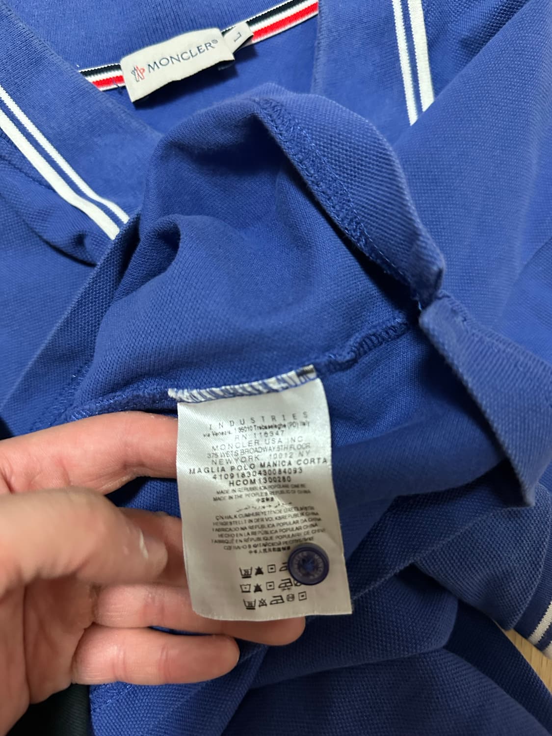 (정품!!) 몽클레르 트리콜로르 카라 폴로 셔츠 L사이즈 상품이미지5
