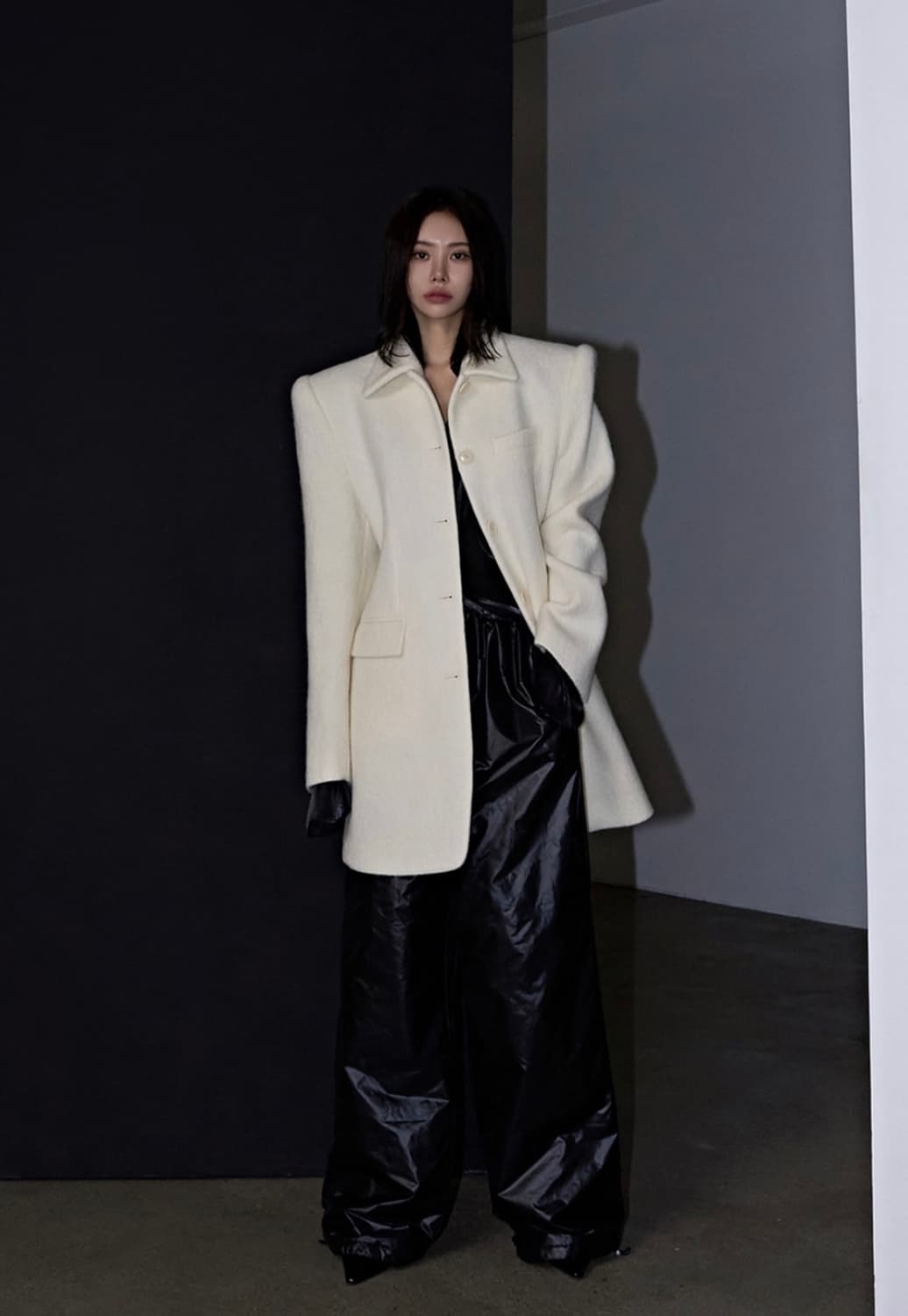 랑거 langer 싱클레어 울 알파카 블렌드 코트 브라운 컬러 상품이미지7