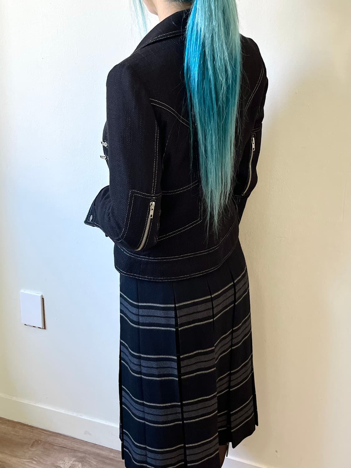 DONNA SUI 스티치 바이커 자켓 상품이미지9