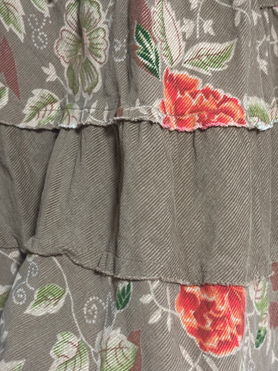 빈티지 플라워 패치워크 캉캉 코듀로이 스커트 상품이미지4