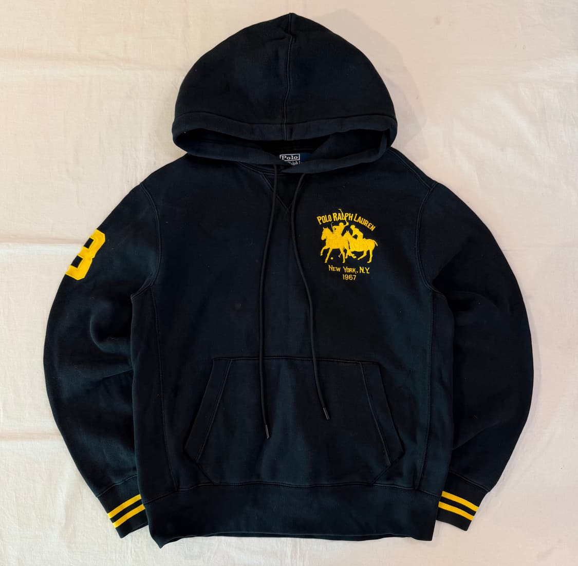 폴로 랄프로랜 빅포니 후드티 옐로우 블랙 상품이미지1