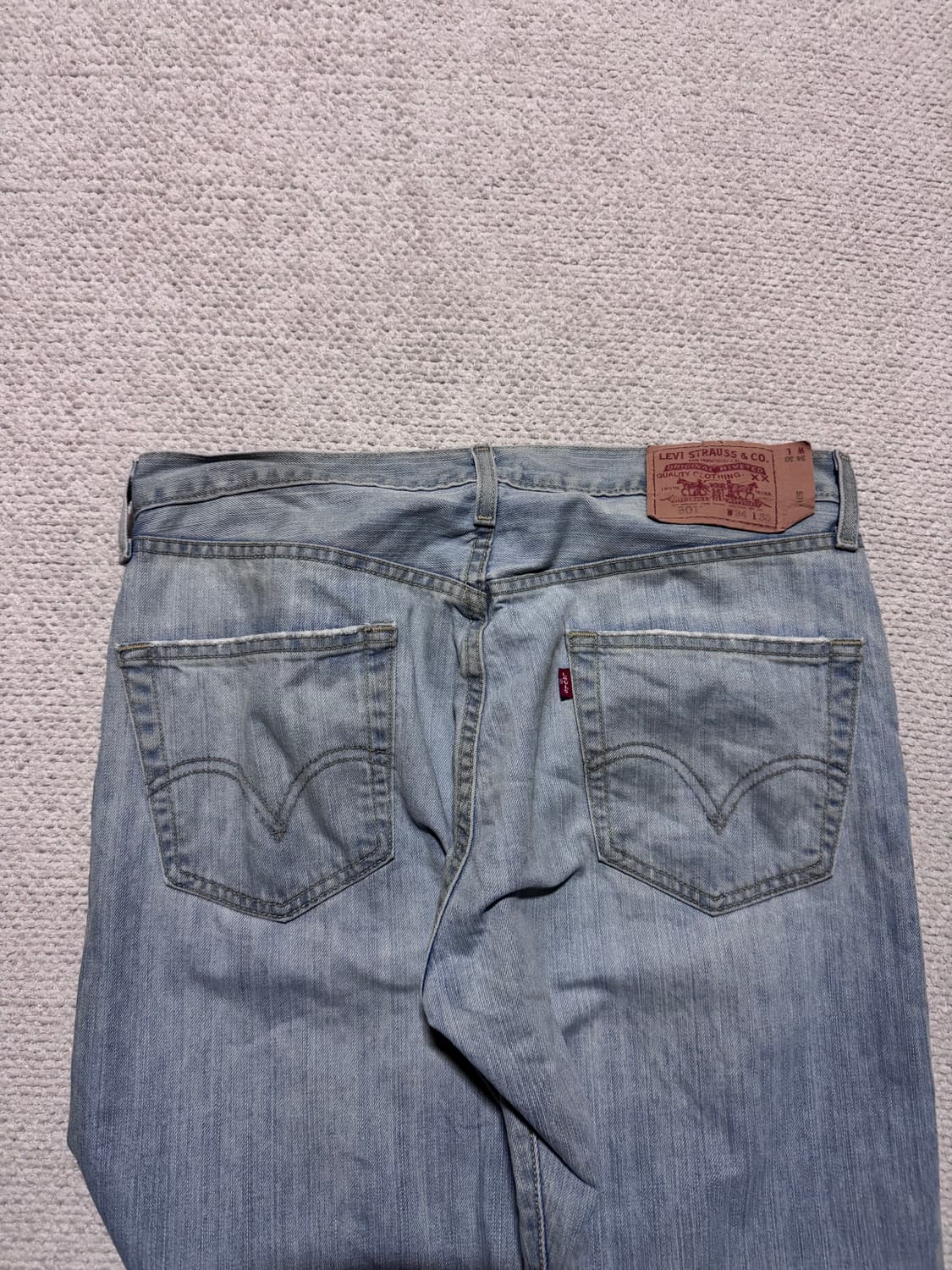 00s Mexico 리바이스 501 연청 워싱 데님 34사이즈 상품이미지1