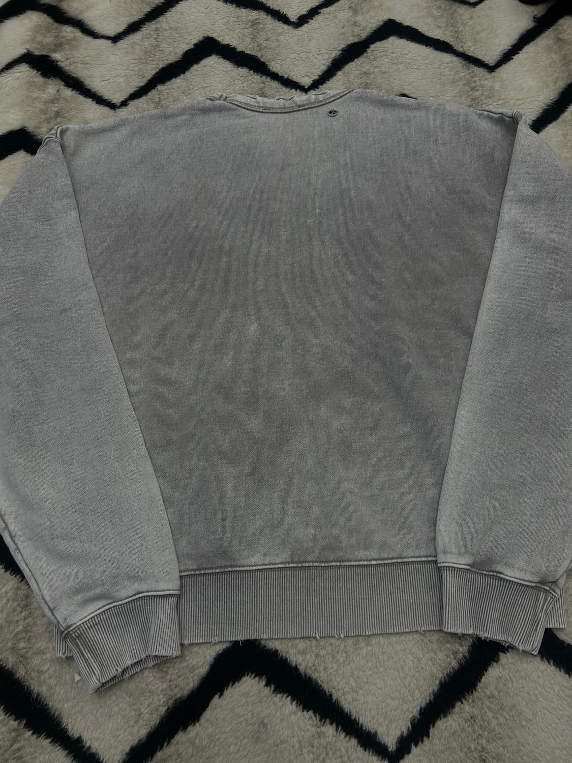 [한국2XL]ZARA 워시드 그런지 맨투맨/옅은그레이 상품이미지3