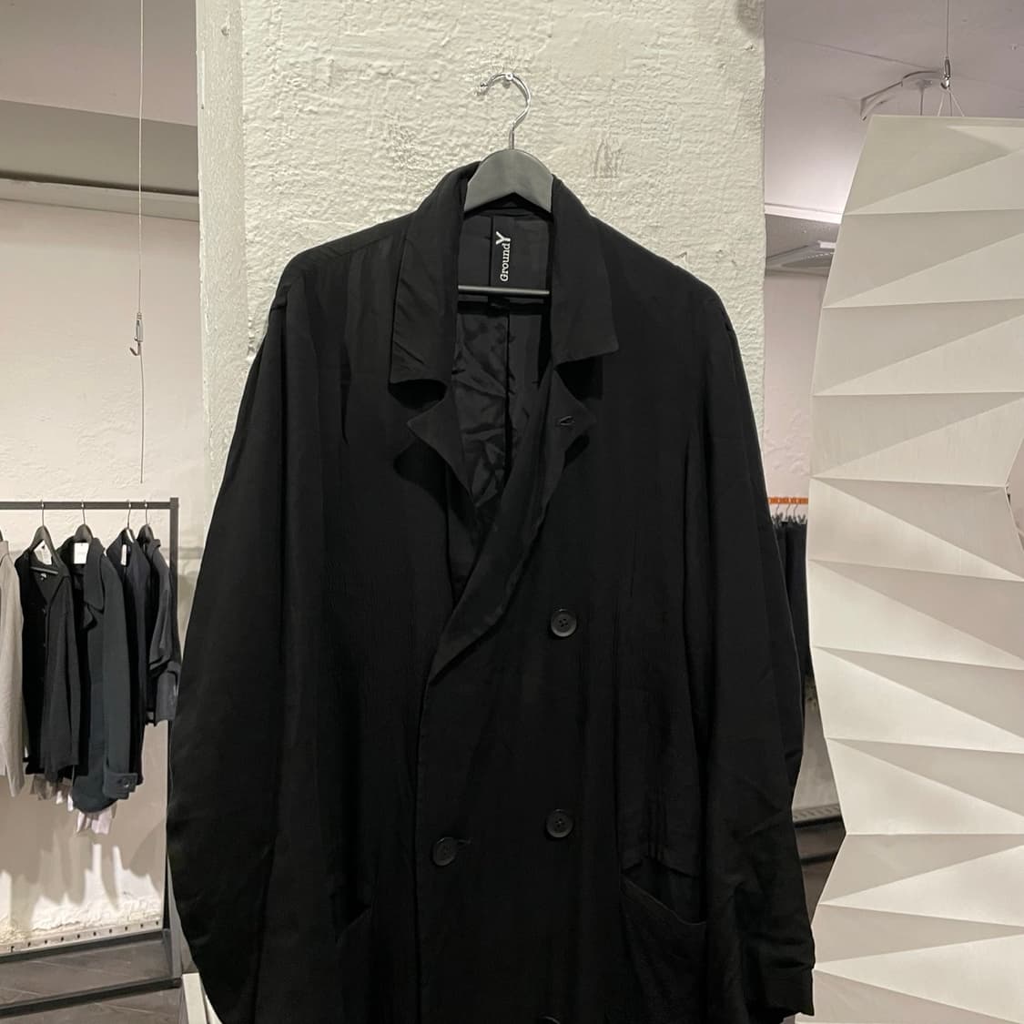 요지야마모토 오버사이즈 큐프라 코트 상품이미지2