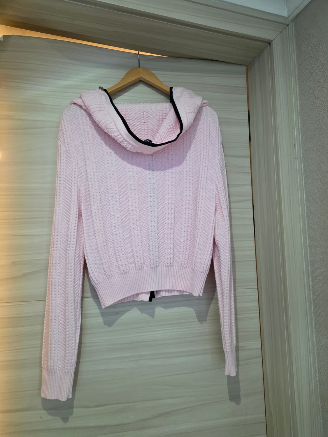 정품 와이프로젝트 후드 가디건 핑크 xs 상품이미지8