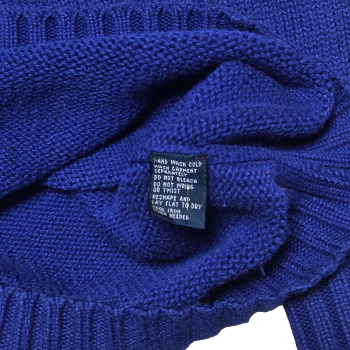 POLO RALPH LAUREN 폴로 랄프로렌 블루 니트 헤비 코튼 상품이미지4